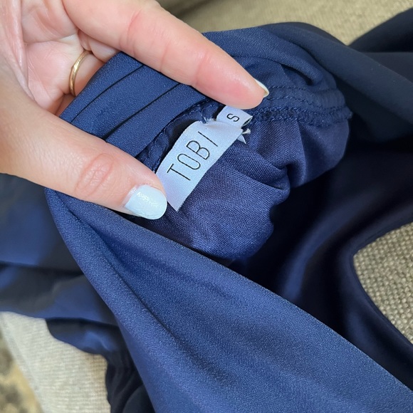 Tobi Open Back Dress - Navy - Picture 3 of 3